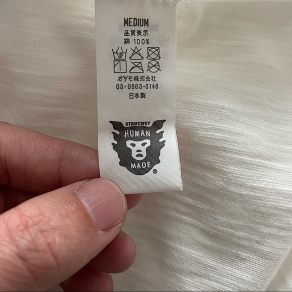 Human Made red heart white T-shirt Size M - Picture 3 of 4